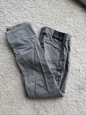 Express Men’s Gray Slim Stretch Pants